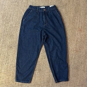 NWT Zara Women’s Size 6 Carrot Fit Tapered Mom Jeans Dark Wash Denim